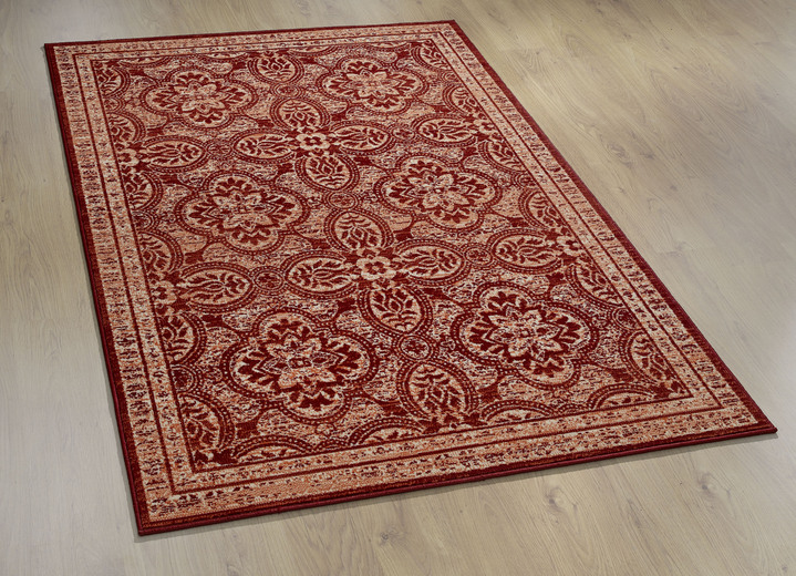 Klassisch - Brücken und Teppiche mit Ranken- und Blütenmustern, in Größe 111 (60x110 cm) bis 288 (240x330 cm), in Farbe ROT Ansicht 1