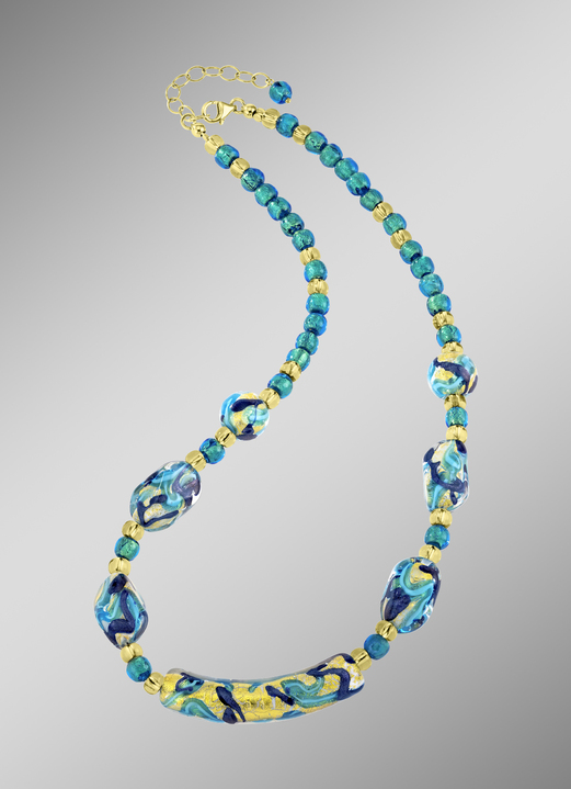Halsketten - Halskette mit Muranoglas, in Farbe  Ansicht 1