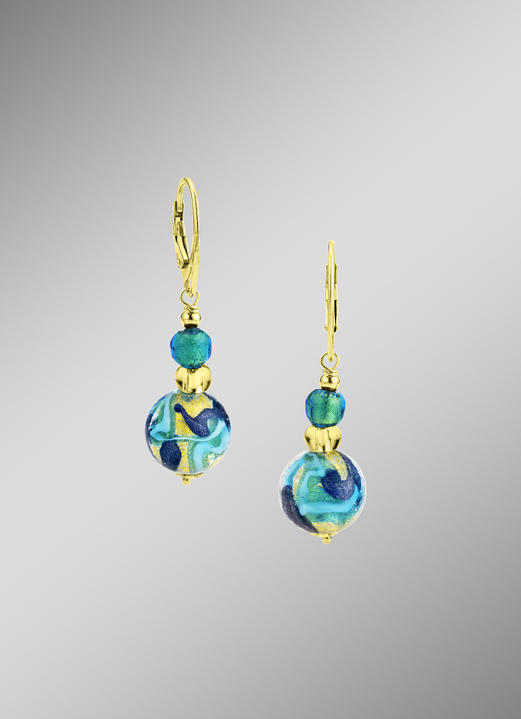 - Ohrringe mit Muranoglas, in Farbe  Ansicht 1
