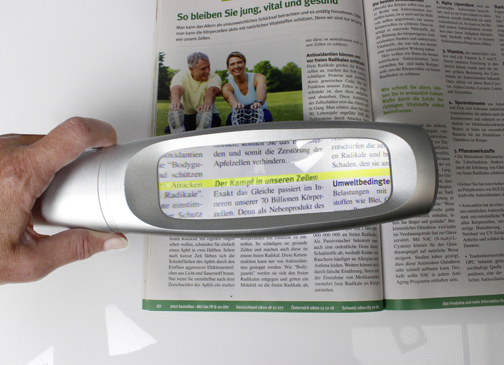 Lesehilfen - Handliche und praktische LED-Lupe, in Farbe  Ansicht 1