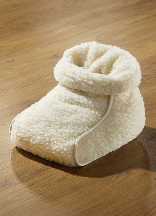 Wärme & Entspannung - Licardo Fusswärmer aus reiner Schurwolle, in Farbe NATUR