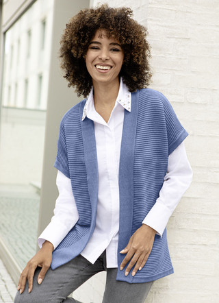 Gilet mit Strukturmuster