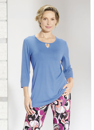 Longshirt mit Zierschmuck in 3 Farben