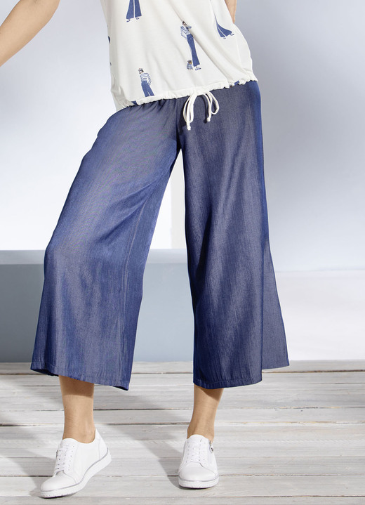 Culotten - Culotte, in Größe 018 bis 052, in Farbe JEANSBLAU Ansicht 1