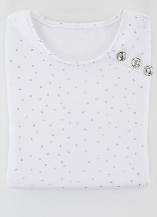 Shirt mit Sternchen-Druck allover in 2 Farben