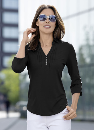 Shirt-Tunika mit Polokragen