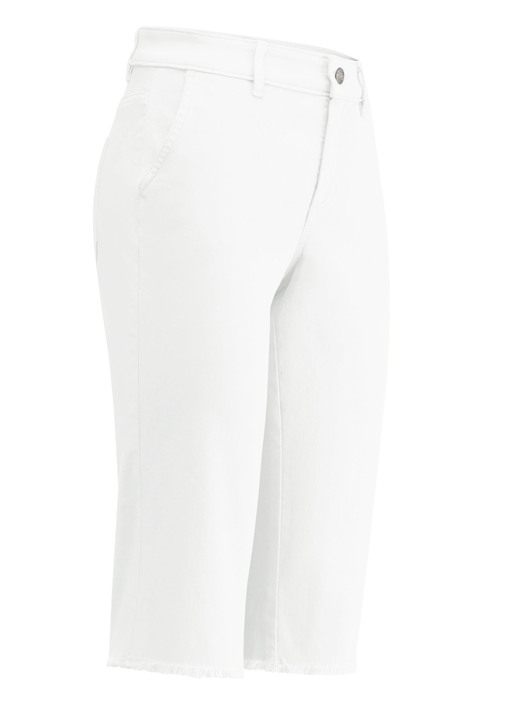 Hosen mit Knopf- und Reissverschluss - Magic-Jeans-Bermudas, in Größe 034 bis 050, in Farbe ECRU Ansicht 1