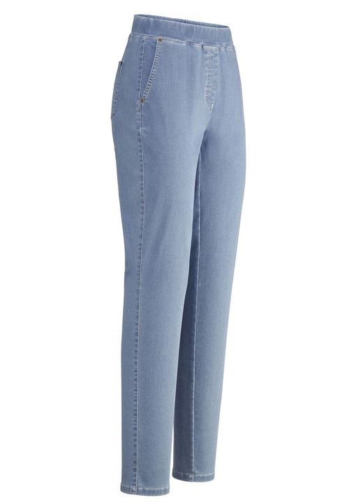 Hosen in Schlupfform - Bauchweg-Jeans in Schlupfform, in Größe 018 bis 245, in Farbe HELLBLAU Ansicht 1