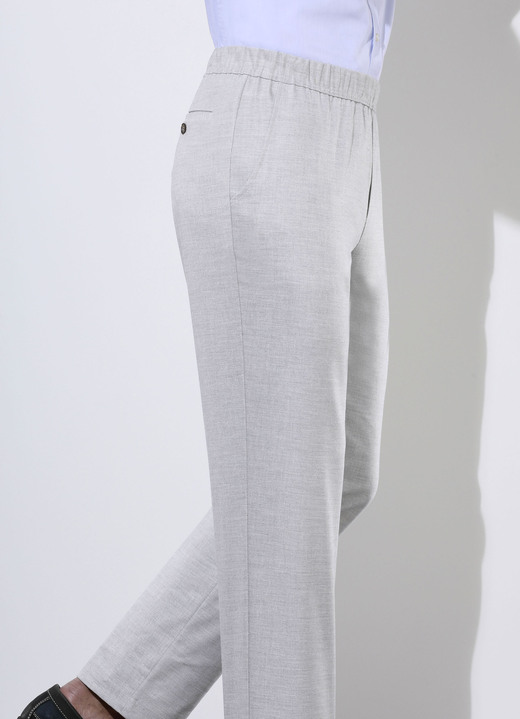 Hosen - «Klaus Modelle»-Schlupfhose in 3 Farben Hosen - «Klaus Modelle»-Schlupfhose in 3 Farben, in Größe 024 bis 062, in Farbe HELLGRAU MELIERT