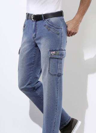 Trendige Jeans mit 8 Taschen in 2 Farben