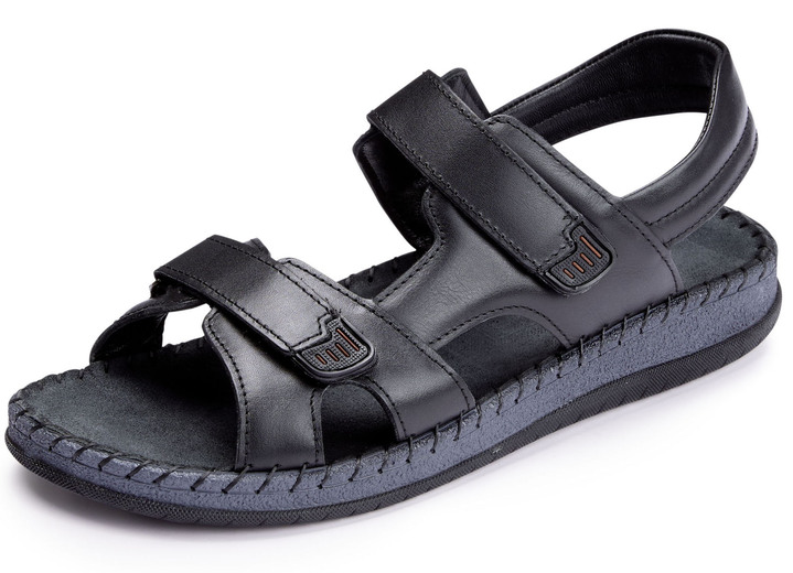 Sandalen & Pantoletten - Gemini Sandale aus Rind-Nappaleder, in Größe 040 bis 046, in Farbe SCHWARZ Ansicht 1