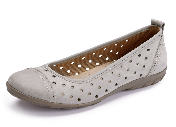 Pumps & Ballerina - ELENA EDEN, sommerliche Damen-Ballerinas, Weite G, mit herausnehmbarem Fussbett, in Größe 036 bis 042, in Farbe TAUPE Ansicht 1