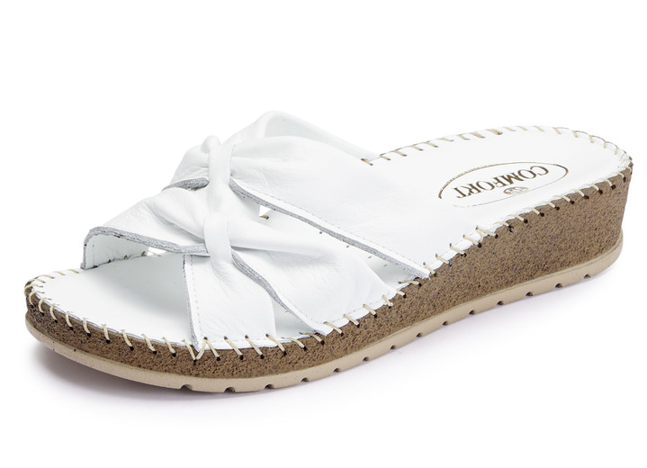 - ELENA EDEN Schlauchriemchen-Pantolette , in Größe 036 bis 042, in Farbe WEISS Ansicht 1