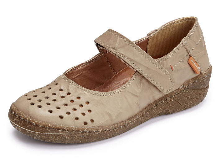 Elena Eden - ELENA EDEN Slipper aus schattiertem Nappaleder, in Größe 036 bis 042, in Farbe SAND Ansicht 1
