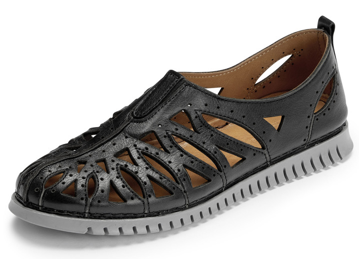 - Gemini Slipper aus schattiertem Nappaleder, in Größe 036 bis 042, in Farbe SCHWARZ Ansicht 1