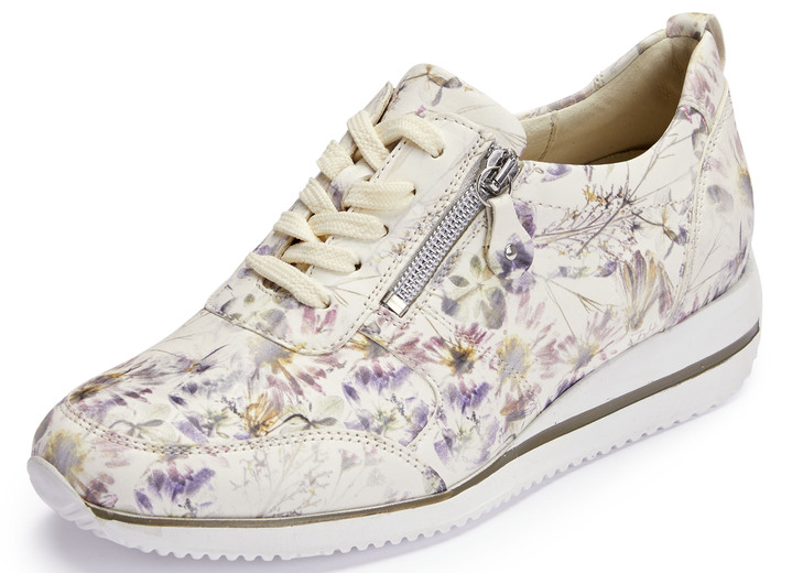 Slipper & Schnürschuhe - Waldläufer Sneaker aus Nappaleder, in Größe 3 1/2 bis 8, in Farbe ECRU-BUNT Ansicht 1