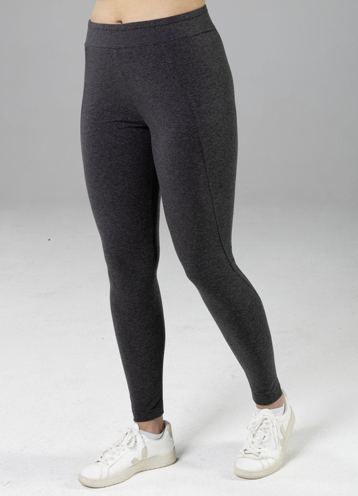 Freizeithosen - Leggings von «Plantier» in 3 Farben, in Größe 036 bis 054, in Farbe ANTHRAZIT MELIERT Ansicht 1