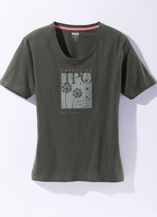 Homewear & Freizeitmode - Shirt von «LPO» in 3 Farben, in Größe 036 bis 050, in Farbe OLIV Ansicht 1