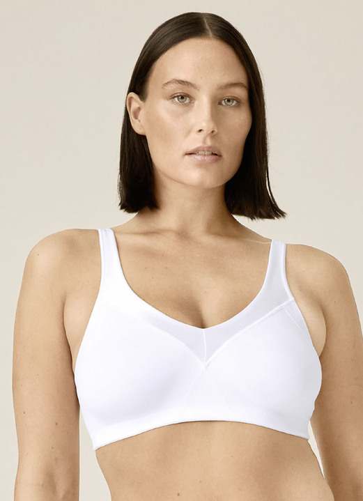 BH ohne Formbügel - Naturana Minimizer-BH, in Größe 080 bis 100, in Cup B, in Farbe WEISS Ansicht 1