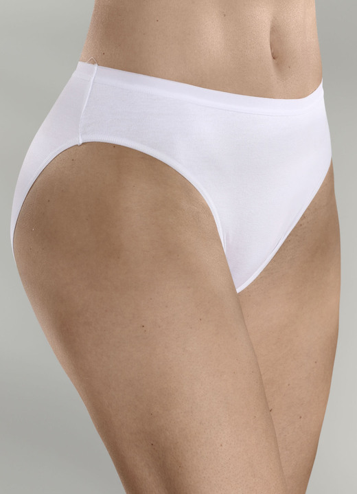 Slips - Schiesser Dreierpack Slips mit hoher Formstabilität, in Größe M (38) bis XXL (44), in Farbe WEISS Ansicht 1