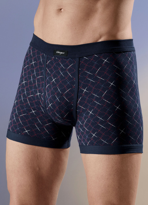 Slips & Unterhosen - Viererpack Unterhosen, allover dessiniert, in Größe 005 bis 011, in Farbe 2X MARINE-BUNT, 2X HELLBLAU-BUNT Ansicht 1