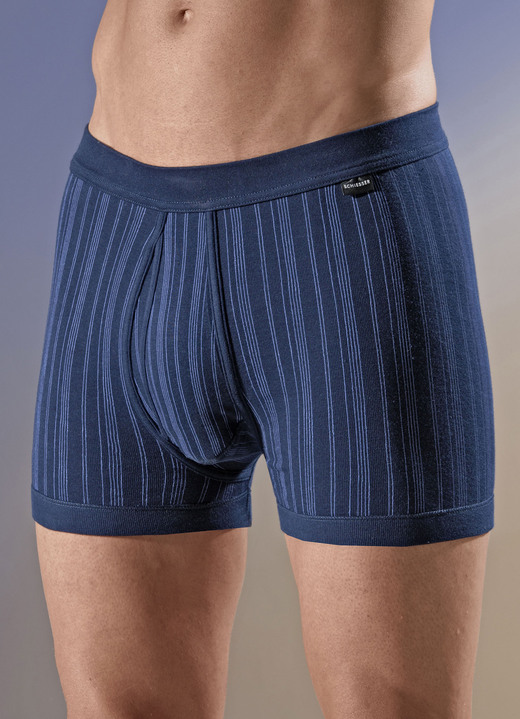Slips & Unterhosen - Schiesser Zweierpack Unterhosen mit Streifendessin, in Größe 005 bis 010, in Farbe DUNKELBLAU
