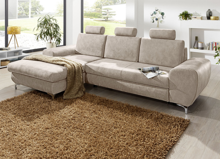 Polsterecken - Elegante Polsterecke mit Bettfunktion, in Farbe BEIGE Ansicht 1