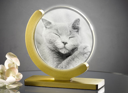 Dimmbare LED-Tischlampe mit Katzen-Motiv