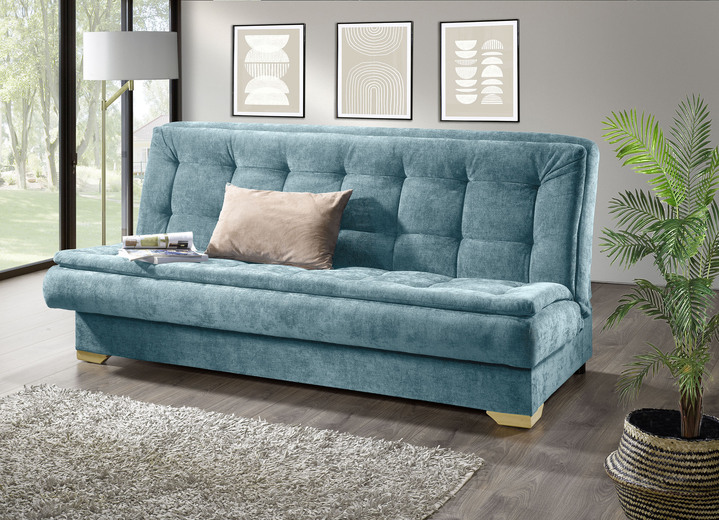 Bettsofas - Schlafsofa mit Bettkasten für eine erholsame Auszeit, in Farbe BLAU Ansicht 1