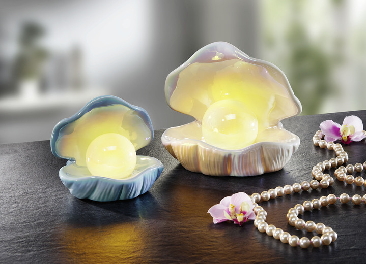 Badezimmeraccessoires - Muschel mit LED-Beleuchtung, in Farbe , in Ausführung Muschel klein