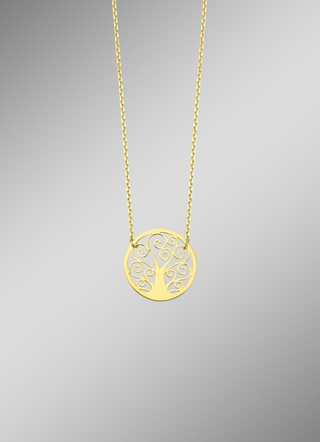 Filigrane Lebensbaum-Halskette aus Gold 585/- fein