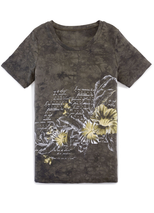 Kurzarm - Shirt in akuteller Batik-Optik in 2 Farben Kurzarm - Shirt in akuteller Batik-Optik in 2 Farben, in Größe 038 bis 054, in Farbe KHAKI