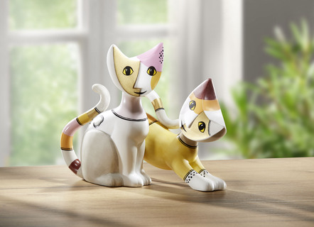 Katzenpaar von der Künstlerin Rosina Wachtmeister