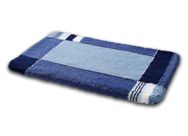 - Badgarnitur von Kleine Wolke mit rutschhemmender Rückseite, in Größe 101 (Teppich, 50/ 65 cm) bis 108 (Stand-WC-Vorleger, 50/ 50 cm), in Farbe MARINE