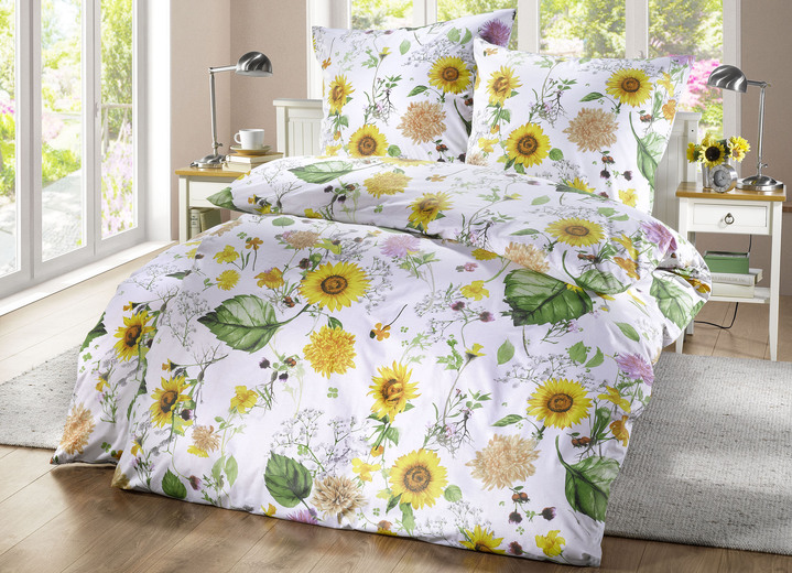 - Renforcé Bettwäsche-Garnitur mit Reissverschluss, in Größe 112 (80/80 cm + 135/200 cm) bis 115 (80/80 cm + 155/220 cm), in Farbe BUNT Ansicht 1