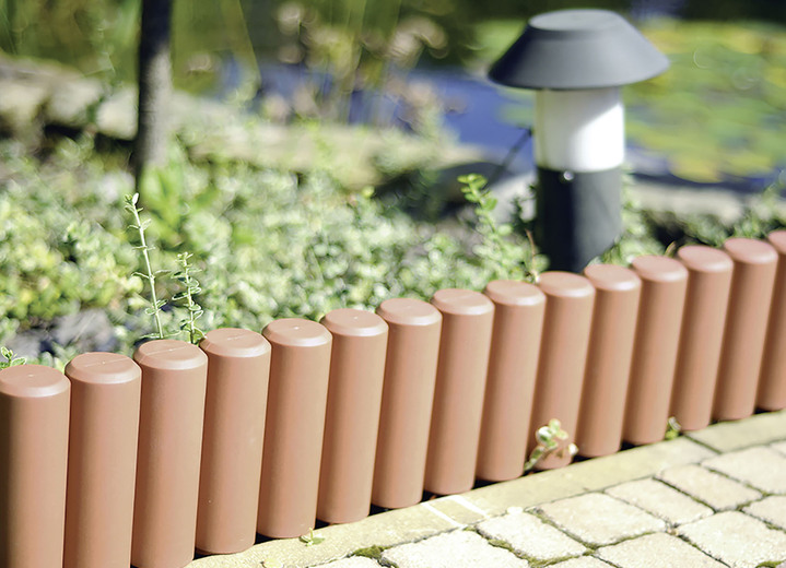 Gartenpflege - Beetbegrenzung aus frostsicherem Polypropylen, in Farbe TERRA Ansicht 1