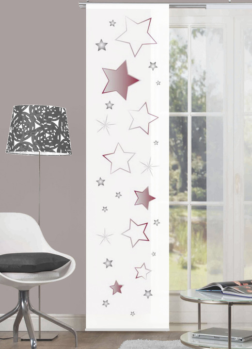 Modern - Schiebevorhang mit Sterne-Motiven, in Farbe BRONZE Ansicht 1