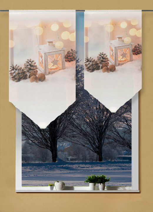 Kurzgardinen - Fensterbehang mit Stangendurchzug, in Größe 309 (80x40 cm) bis 318 (100x60 cm), in Farbe MULTICOLOR Ansicht 1