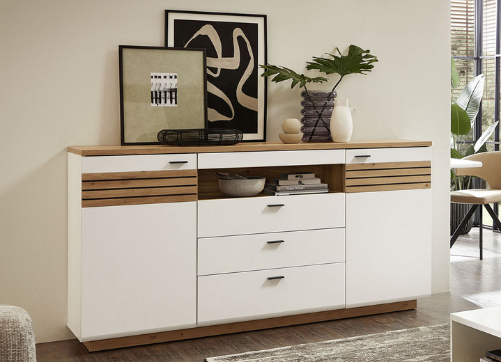 Sideboards - Sideboard mit Softclose-Funktion, in Farbe WEISS-EICHE ARTISAN Ansicht 1