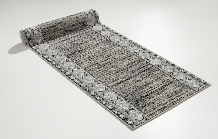 Läufer & Stufenmatten - Hochwertiger Läufer mit Rankenmotiv, in Größe 101 (Läufer, 67 cm breit) bis 106 (Läufer, 100 cm breit), in Farbe SILBER Ansicht 1