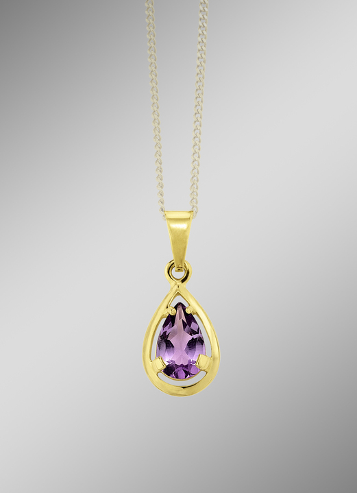 Anhänger - Anhänger mit echt Amethyst, in Farbe  Ansicht 1