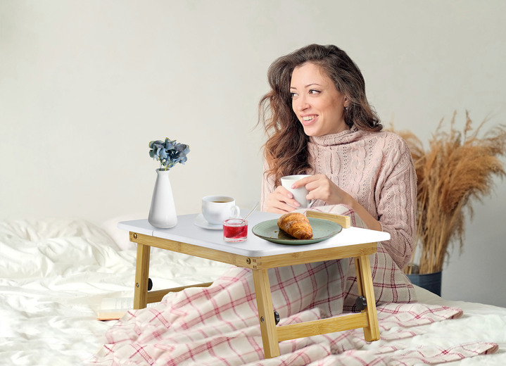 Komfortmöbel - Falttisch, in Farbe BRAUN-WEISS Ansicht 1