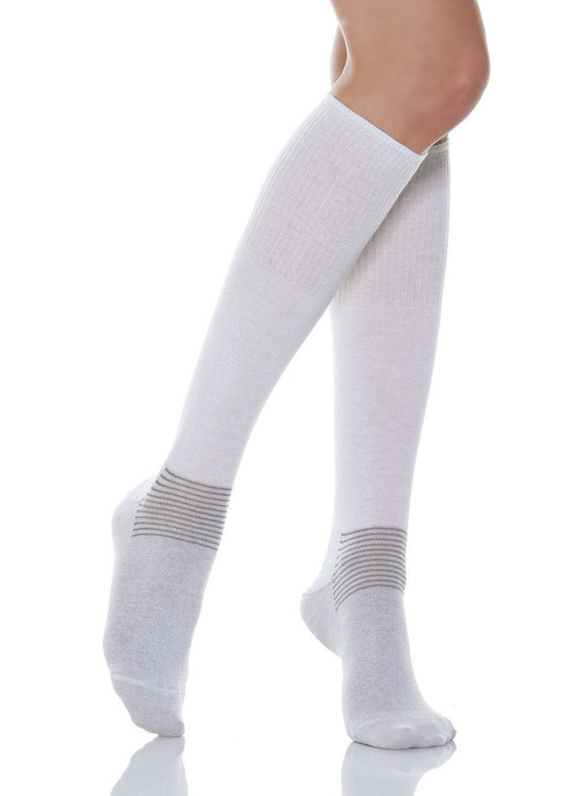 Gesundheitsstrümpfe - Diabetiker-Socken oder -Kniestrümpfe, in Größe L bis XL, in Farbe WEISS, in Ausführung Kniestrümpfe Ansicht 1