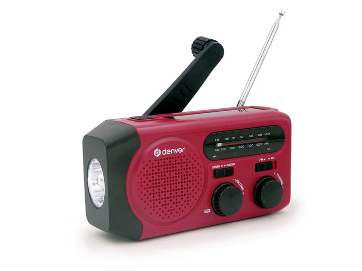 Freizeitspass - Outdoor-/Solar-Kurbelradio SCR-2010, in Farbe ROT Ansicht 1