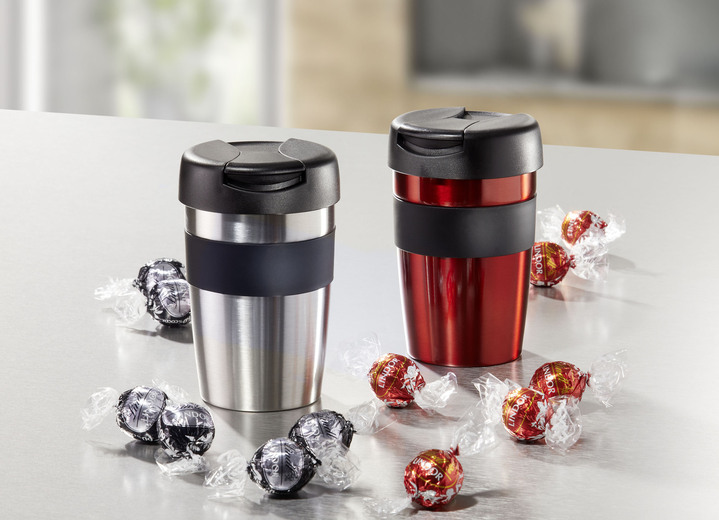 - Coffee-to-go-Becher, in Farbe ROT