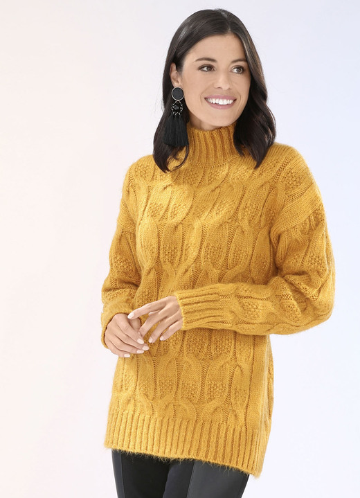 Basics - Pullover in sehr flauschiger Qualität, in Größe 034 bis 050, in Farbe SAFRAN Ansicht 1