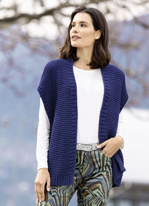 Basics - Gilet mit Alpaka-Anteil, in Größe L(44/46) bis XL(48/50), in Farbe MARINE Ansicht 1