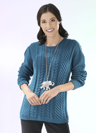 Pullover in Strukturmix