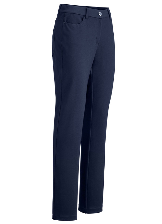 Hosen mit Knopf- und Reissverschluss - Hose mit sportivem Chic, in Größe 017 bis 092, in Farbe MARINE Ansicht 1