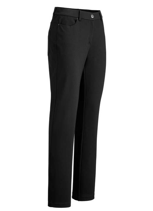 Hosen mit Knopf- und Reissverschluss - Hose mit sportivem Chic, in Größe 017 bis 092, in Farbe SCHWARZ Ansicht 1